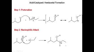 Lec5  Hemiacetal and Acetal Formation Using Simple Alcohols [upl. by Terrene]