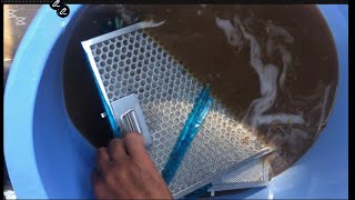 How to clean oven hood filter easy wayclean a greasy range hoodhow to clean kitchen hood filter [upl. by Brinson967]