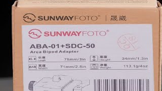 Sunwayfoto ABA 01 Acra Bipod Adapter Connecting Harris Bipods and Arca Swiss Clamps Review [upl. by Quiteria]