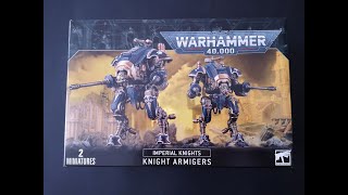 Imperial Knights Knight Armigers Unboxing Warhammer 40000 Games Workshop [upl. by Longawa]