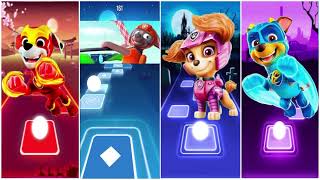 PAW Patrol The Mighty Movie ☄️ Chase 🌟 Coral 🌟 Liberty 🌟Marshall 🌟 Skye ☄️ Tiles Hop EDM Rush [upl. by Notak737]