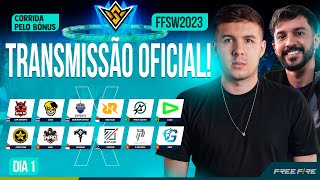 TRANSMISSÃO OFICIAL MUNDIAL FF  CORRIDA PELO BONUS DIA 1  LOUD E MAGIC  WANHEDA PUTSGRILO [upl. by Faunia]