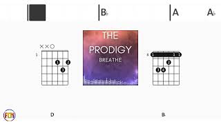 THE PRODIGY Breathe FCN GUITAR CHORDS amp LYRICS [upl. by Kwan]