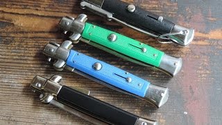 New Arrivals  4 Rad Retro Stiletto  Switchblade Knives [upl. by Arturo509]