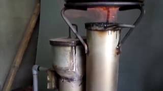 BIOLEXIS Prototype 1 Burner Continuous Rice Husk Gasifier [upl. by Rosenzweig418]