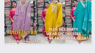 PLUS SIZE PARTY WEAR COLLECTION  SIZE 3XL To 8XL  DHRITI GARMENTS  NEW COLLECTION [upl. by Ardnuyek661]