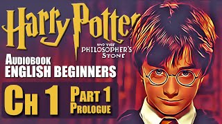 🧙‍♂️⚡quotHARRY POTTER Chapter 1 PART 1 Prologue BOOK 1 🎧Audiobook🎧 in English for Beginners📚✨ [upl. by Adnirual]