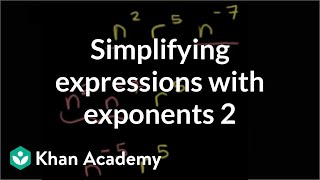 Simplifying expressions with exponents  Algebra I  Khan Academy [upl. by Eldnik]