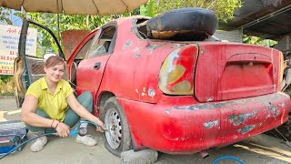 The girl repairs and maintains cars purchased from a pile of scrap [upl. by Iover608]