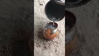 Casting Melting Aluminum into Snail Restoration shorts viralvideo restoration [upl. by Yann]