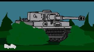 Tiger H1 vs M4 Sherman flipaclip [upl. by Ruzich]