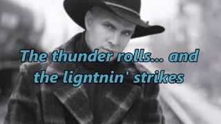 Garth Brooks  The Thunder Rolls With Lyrics And Pics [upl. by Vokaay291]