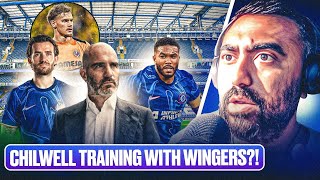 Chilwell TRAINING With The WINGERS Reece James TRAINING With The MIDFIELDERS Jorgensen UPDATE [upl. by Yarod603]