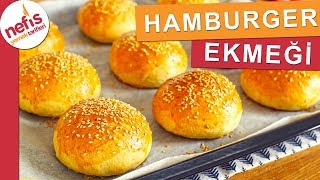 Evde Hamburger Ekmeği Tarifi  Tüm Aşamaları ile 🍔 [upl. by Acinnod]