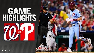 Nationals vs Phillies Game Highlights 81524  MLB Highlights [upl. by Fredie]