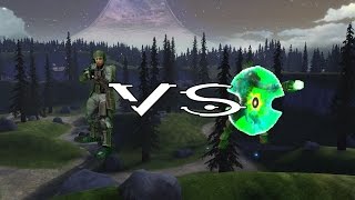 Halo CE AI Battle  Marines vs Jackals [upl. by Ahsinam]