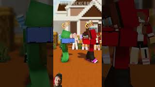 Bling Bang Bang Born Fight JJ vs Mikey minecraftshorts​ jjandmikey​ maizensisters​ maizen​ [upl. by Hamlet494]