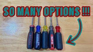 ARE ALL SCREWDRIVERS THE SAME  Milwaukee Klein Tools Ideal DoyleHarbor Freight [upl. by Laram]