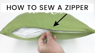 How To Sew A Zipper  Into A Pillow [upl. by Ametaf]