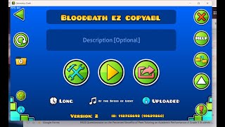 Geometry Dash  Bloodbath EZ copyable [upl. by Eiralav]