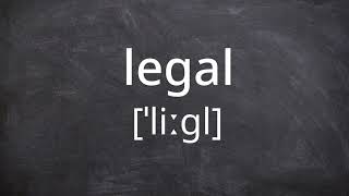 LEGAL Pronunciation in American English [upl. by Rodney219]