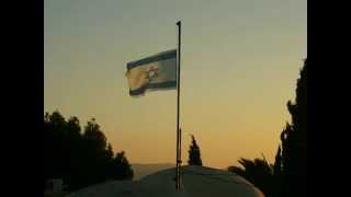 Israeli flag waving over the Old City of Jerusalem דגל ישראל בירושלים [upl. by Aunson]