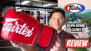 Fairtex BGV14 Boxing Gloves REVIEW IMPRESSIVE SYNTHETIC HYBRID GLOVE [upl. by Rasec746]