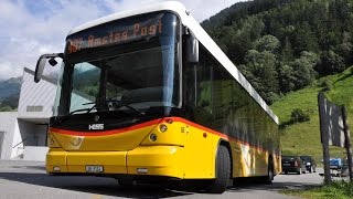 Mit dem Bus durch die Berge  Schweizer Postbus auf der Bristenstrasse und Alpenblick [upl. by Karas]