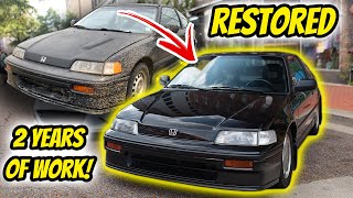 Restoring a 1988 Honda CRX Si in 30 Minutes  2 Years StarttoFinish [upl. by Rab]