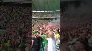 💚🤍🧡 Amazing atmosphere at Celtic park in May from the celticfans thebhoys greenbrigade [upl. by Ala352]