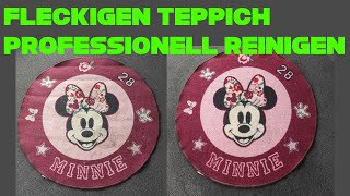 Fleckigen Teppich professionell reinigen  Teppichreinigung Carpet Cleaning [upl. by Nirik]