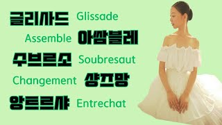 사부작발레🩰 글리사드 아쌈블레 glissade assemble  수브르소 soubresaut  샹즈망 changement  앙트르샤 entrechat 로얄amp트와amp꺄트르 [upl. by Analim]