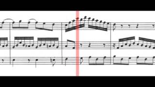 BWV 1031  Flute Sonata in EFlat Major Scrolling [upl. by Lenahtan]