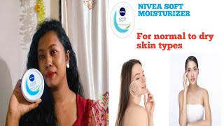 Nivea soft moisturizer cream review  skincare sanjanabrazilnaik [upl. by Julianne497]