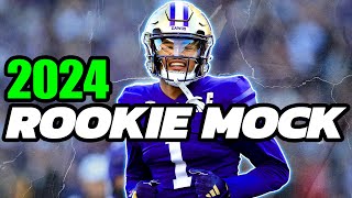 2024 Dynasty Football Rookie Mock Drafts  THE FIRST LOOK [upl. by Hamforrd494]