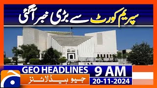 After 26th Amendment Constitutional Bench Becomes Full Court  Geo News 9AM Headlines 20 Nov 2024 [upl. by Thisbe744]