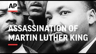 Assassination of Martin Luther King  Movietones Report  1968 [upl. by Monteria494]