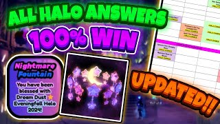 HOW TO WIN THE NEW HALO UPDATED HALO ANSWERS FOR DREAM DUST ⭐ EVENINGFALL HALO 2024 [upl. by Dulcy716]