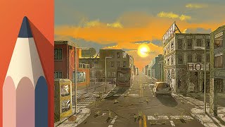 Painting a Apocalypse City with Autodesk Sketchbook  The Big Tutorial Projekt is Over [upl. by Schwartz]