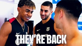 LAMINE YAMAL PEDRI amp FERRAN BACK AT CIUTAT ESPORTIVA 💪🏼  FC Barcelona 🔵🔴 [upl. by Carri]