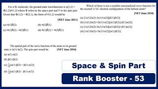 Antisymmetric wave functionSpace and spin part of wavefunctionNET Previous year questions quantum [upl. by Moth]