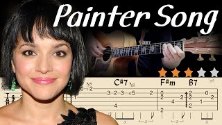 💗Painter Song  Norah JonesㅣAcoustic Fingerstyle Guitar TutorialㅣJazz Blues Fingerstyle Guitarㅣ Tabs [upl. by Grindle819]