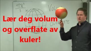 Lær deg volum og overflate av kuler [upl. by Anett]