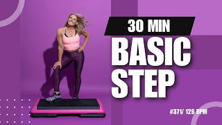 30 Min BEGINNER BASIC STEP AEROBICS Workout Video  126 BPM  371 [upl. by Ondine]