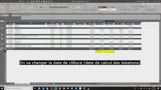 Excel  Automatisation du calcul des dotations aux amortissements [upl. by Aivilys]