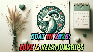 Goat Chinese Zodiac 2026 Love amp Relationships Forecast [upl. by Tobi]