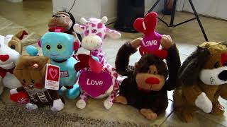 Gemmy Valentine Candy Spinning Bear Winner 2021 amp Valentine Animated Plush [upl. by Dwinnell354]