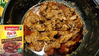 MASAK 1 KG RENDANG SAPI PAKAI BUMBU INSTAN ANTI GAGALEMPUK DAN SUPER ENAK [upl. by Allemat]