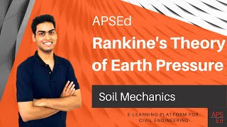 Rankines Theory of Earth Pressure  Soil Mechanics [upl. by Norrej]