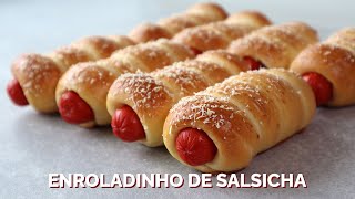 ENROLADINHO DE SALSICHA  Receita prática e muito fácil [upl. by Guillemette]